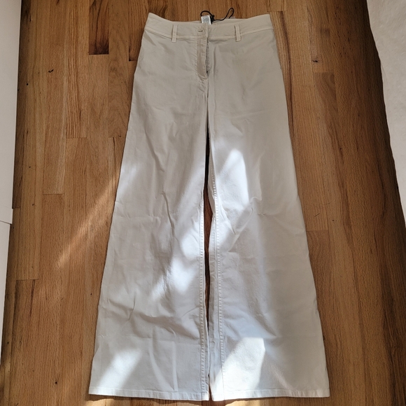 Nili Lotan Megan Wide-Leg Pants in Stone Size 0 NWT - Picture 1 of 9